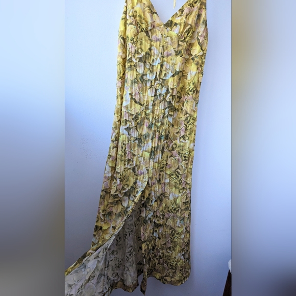 Baum Und Pferdgarten Midi Slip Dress Yellow Floral - Picture 6 of 17
